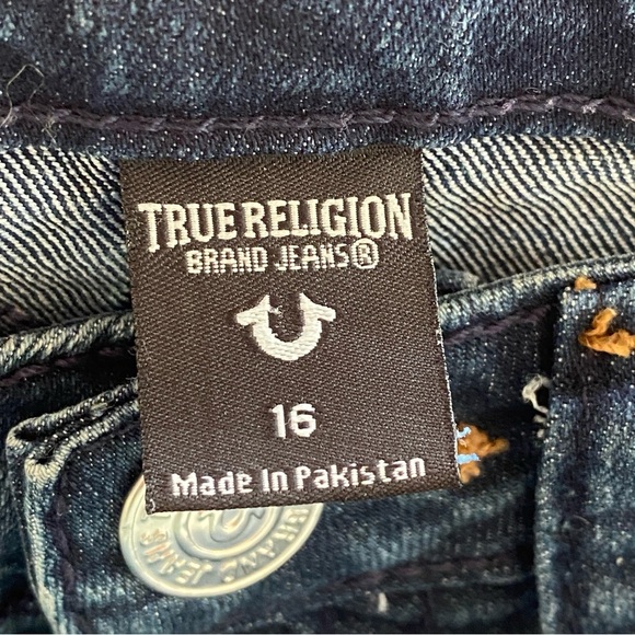 Distressed True Religion Blue Jeans Junior’s Size 16 - Picture 8 of 13
